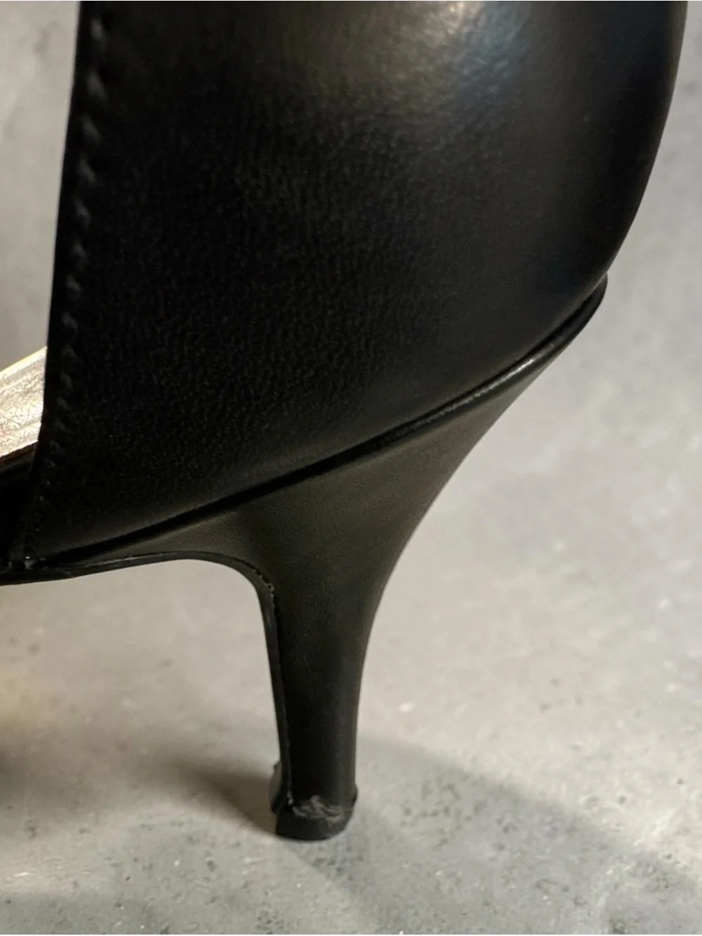 Kelly & Katie Nadia Black Leather Heeled Sandals Size 8.5M